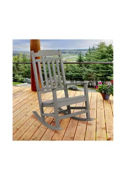 Promo 🎁 Winston All Weather Poly Resin Rocking Chair in Gray by Belnick ⭐