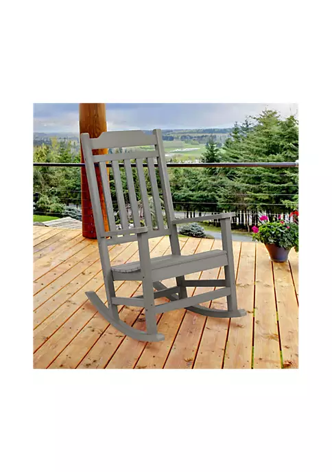 Promo π Winston All Weather Poly Resin Rocking Chair in Gray by Belnick β 1 Promo π Winston All Weather Poly Resin Rocking Chair in Gray by Belnick β