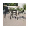 Best reviews of 🎁 Outdoor Dining Set 2 Person Bistro Set Outdoor Glass Bar Table with Black All Weather Patio Stools by Belnick ⌛