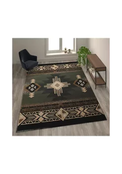 Brand new 🔔 Mohave Collection Sage Traditional Southwestern Style Area Rug - Olefin Fibers with Jute Backing by Belnick 💯