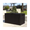 Buy 😍 120 Gallon Plastic Deck Box - Outdoor Waterproof Storage Box for Patio Cushions, Garden Tools and Pool Toys, Black - QTKTL4023BKGG by Belnick ✔️
