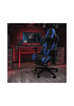 Hot Sale 👍 X30 Gaming Chair Racing Office Ergonomic Computer Chair with Reclining Back and Slide-Out Footrest in Blue LeatherSoft by Belnick 🔔