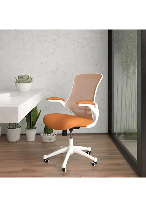 Best deal π Mid-Back Tan Mesh Swivel Ergonomic Task Office Chair with White Frame and Flip-Up Arms by Belnick π€© 1 Best deal π Mid-Back Tan Mesh Swivel Ergonomic Task Office Chair with White Frame and Flip-Up Arms by Belnick π€©