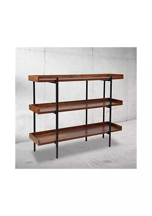 Flash Sale π€© Mayfair 3 Shelf 35"H Storage Display Unit Bookcase with Black Metal Frame in Rustic Wood Grain Finish - JN2542B3GG by Belnick π 2 Flash Sale π€© Mayfair 3 Shelf 35"H Storage Display Unit Bookcase with Black Metal Frame in Rustic Wood Grain Finish - JN2542B3GG by Belnick π - Image 2