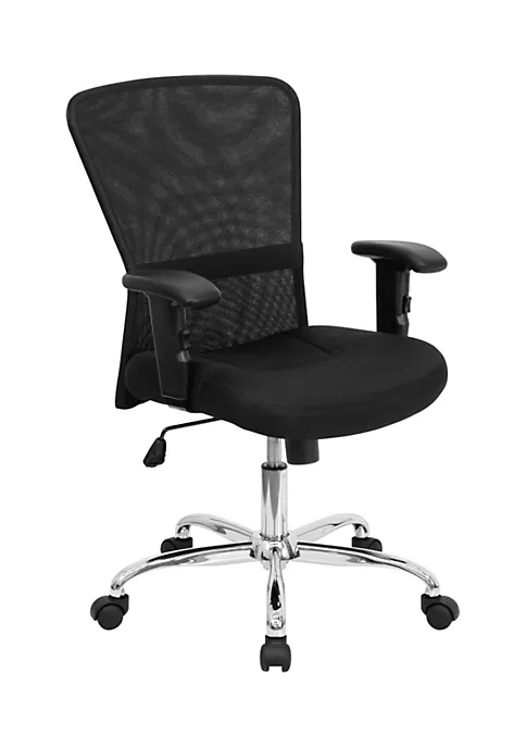 Outlet π₯° Mid-Back Mesh Contemporary Swivel Task Office Chair with Chrome Base and Adjustable Arms by Belnick π 3 Outlet π₯° Mid-Back Mesh Contemporary Swivel Task Office Chair with Chrome Base and Adjustable Arms by Belnick π - Image 3