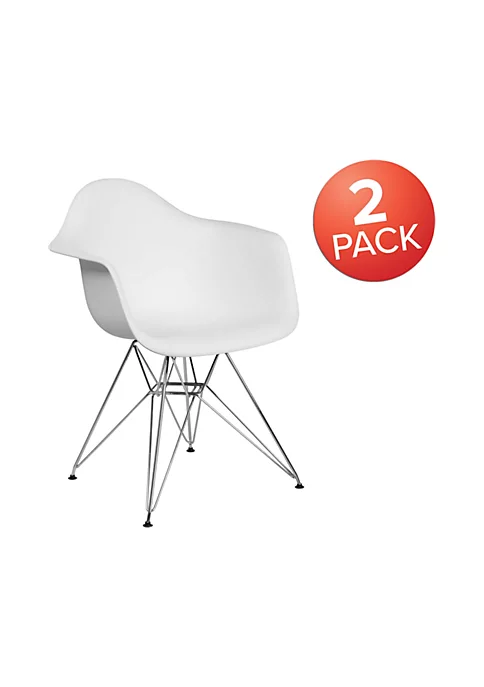 Best Pirce π 2 Pack Alonza Series White Plastic Chair with Chrome Base by Belnick π 1 Best Pirce π 2 Pack Alonza Series White Plastic Chair with Chrome Base by Belnick π