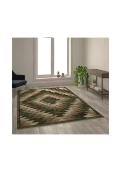 Deals π€© Teagan Collection Southwestern Area Rug - Olefin Rug with Jute Backing - Entryway, Living Room, Bedroom by Belnick π