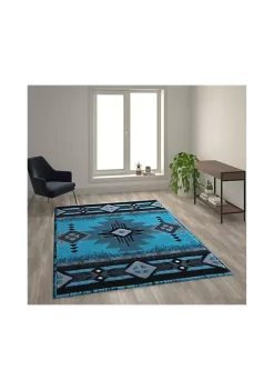 Wholesale π₯° Mohave Collection 6' x 9' Turquoise Traditional Southwestern Style Area Rug - Olefin Fibers with Jute Backing by Belnick π 5 Wholesale π₯° Mohave Collection 6' x 9' Turquoise Traditional Southwestern Style Area Rug - Olefin Fibers with Jute Backing by Belnick π -Belnick Sales Shop Belk 1119