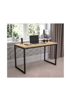 Best Sale 𧨠Tiverton Industrial Modern Desk - Commercial Grade Office Computer Desk and Home Office Desk - 47" Long (Maple/Black) by Belnick π