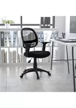 Cheapest π Mid-Back Black Mesh Swivel Ergonomic Task Office Chair with T-Arms - Desk Chair, BIFMA Certified by Belnick π