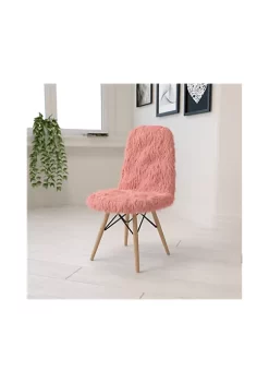 Best reviews of 😉 Shaggy 🦮 Dog Hermosa Pink Accent Chair by Belnick 💯