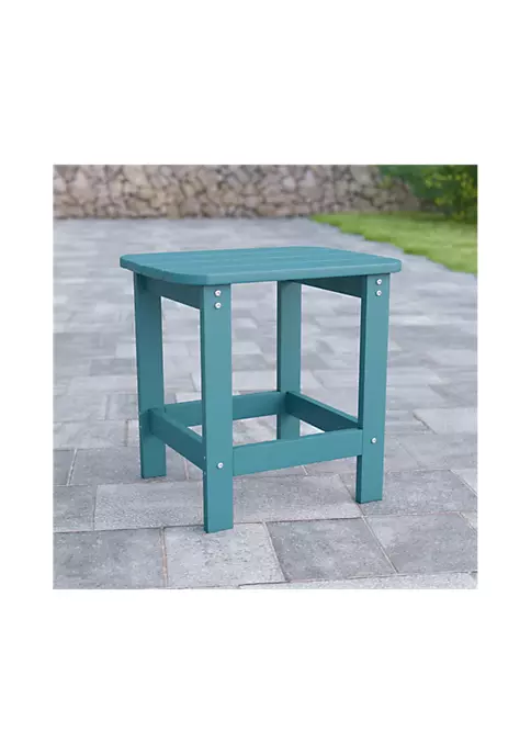 Deals π Charlestown All Weather Poly Resin Wood Adirondack Side Table in Teal by Belnick π 1 Deals π Charlestown All Weather Poly Resin Wood Adirondack Side Table in Teal by Belnick π