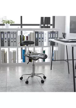 Brand new 👏 Contemporary Chrome Swivel Task Office Chair with Tractor Seat by Belnick 🧨 -Belnick Sales Shop Belk 1284