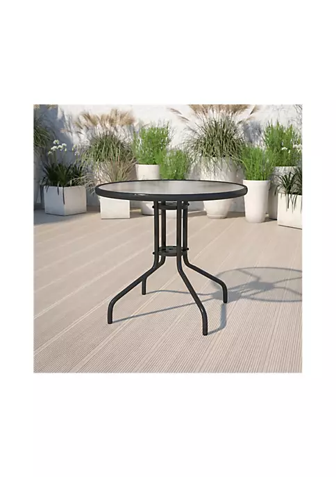 New π₯ 31.5'' Round Tempered Glass Metal Table by Belnick π₯ 1 New π₯ 31.5'' Round Tempered Glass Metal Table by Belnick π₯