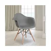 Best deal 😉 Alonza Series Moss Gray Plastic Chair with Wooden Legs by Belnick 😉