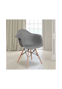 Best deal 😉 Alonza Series Moss Gray Plastic Chair with Wooden Legs by Belnick 😉