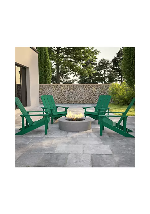 Wholesale π Set of 4 Charlestown All Weather Poly Resin Wood Adirondack Chairs in Green by Belnick π€© 2 Wholesale π Set of 4 Charlestown All Weather Poly Resin Wood Adirondack Chairs in Green by Belnick π€© - Image 2
