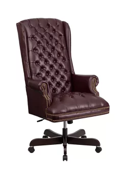 Hot Sale 🔥 High Back Traditional Fully Tufted Executive Swivel Ergonomic Office Chair with Arms by Belnick 🔥 -Belnick Sales Shop Belk 1399