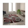 Budget 🛒 Valli Collection 6' x 9' Red Abstract Area Rug - Olefin Rug with Jute Backing - Hallway, Entryway, Bedroom, Living Room by Belnick 🔔