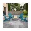 Coupon 🔥 Set of 4 Charlestown All Weather Poly Resin Wood Adirondack Chairs in Sea Foam by Belnick 🔔