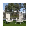 Discount 👍 Set of 2 Sawyer Modern All Weather Poly Resin Wood Adirondack Chairs in White by Belnick 👍