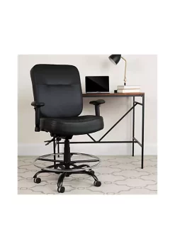 Flash Sale β¨ HERCULES Series Big & Tall . Rated Black LeatherSoft Ergonomic Drafting Chair with Adjustable Arms by Belnick π₯°