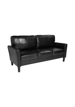 Coupon ⌛ Bari Upholstered Sofa in Black LeatherSoft by Belnick ✔️ -Belnick Sales Shop Belk 146