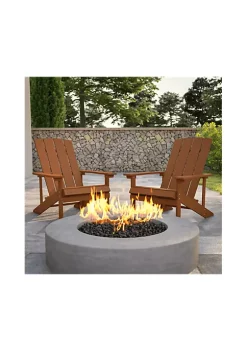 Best reviews of 🤩 Set of 2 Charlestown All Weather Poly Resin Wood Adirondack Chairs in Teak by Belnick 😍