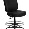 Cheap 👍 HERCULES Series Big & Tall . Rated Black LeatherSoft Ergonomic Drafting Chair by Belnick 🎁