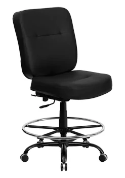 Cheap 👍 HERCULES Series Big & Tall . Rated Black LeatherSoft Ergonomic Drafting Chair by Belnick 🎁