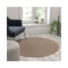 Cheap ✨ 4 Foot Round Braided Design Natural Jute and Polyester Blend Indoor Area Rug by Belnick ❤️