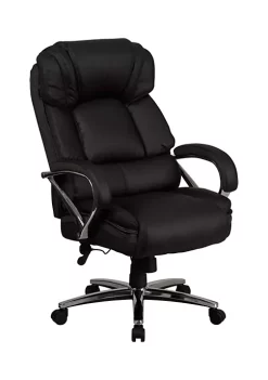 Brand new 🎉 HERCULES Series Big & Tall 500 lb. Rated Black LeatherSoft Executive Swivel Ergonomic Office Chair with Chrome Base and Arms by Belnick 💯