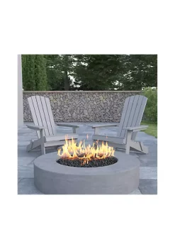 Wholesale ⌛ Set of 2 Charlestown All Weather Poly Resin Folding Adirondack Chair in Gray by Belnick 🌟