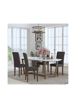 Cheap 🧨 Set of 4 Greenwich Series Gray Fabric Parsons Chairs by Belnick ⭐