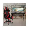 Cheap ❤️ Black Gaming Desk and Red/Black Reclining Gaming Chair Set with Cup Holder, Headphone Hook & 2 Wire Management Holes by Belnick 💯