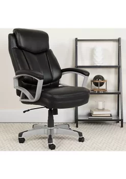 Brand new 🥰 HERCULES Series Big & Tall 500 lb. Rated Black LeatherSoft Executive Swivel Ergonomic Office Chair with Arms by Belnick ✔️