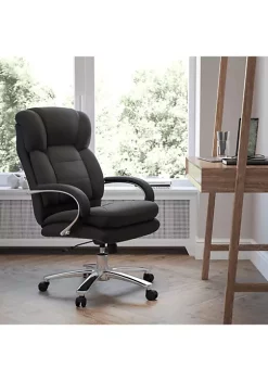 Best Pirce ⭐ HERCULES Series 24/7 Intensive Use Big & Tall 500 lb. Rated Black Fabric Executive Ergonomic Office Chair with Loop Arms by Belnick ✔️