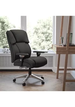 Hot Sale π Series 24/7 Intensive Use Big & Tall 400 lb. Rated Black Fabric Executive Ergonomic Office Chair with Lumbar Knob by Belnick βοΈ