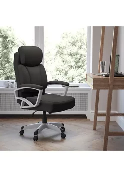 Discount 𧨠HERCULES Series Big & Tall 500 lb. Rated Black Fabric Executive Swivel Ergonomic Office Chair with Arms by Belnick β