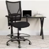 Best Pirce 🔔 HERCULES Series Big & Tall 400 lb. Rated Black Mesh Ergonomic Drafting Chair with Adjustable Arms by Belnick 👍
