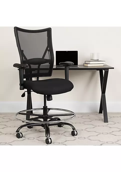 Best Pirce π HERCULES Series Big & Tall 400 lb. Rated Black Mesh Ergonomic Drafting Chair with Adjustable Arms by Belnick π 2 Best Pirce π HERCULES Series Big & Tall 400 lb. Rated Black Mesh Ergonomic Drafting Chair with Adjustable Arms by Belnick π - Image 2