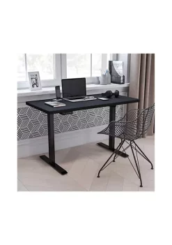 Discount 🎁 Electric Height Adjustable Standing Desk - Table Top 48" Wide - 24" Deep (Black) by Belnick 🎉