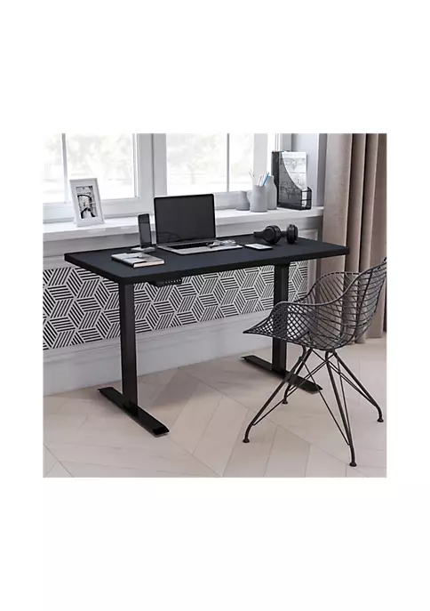 Discount π Electric Height Adjustable Standing Desk - Table Top 48" Wide - 24" Deep (Black) by Belnick π 1 Discount π Electric Height Adjustable Standing Desk - Table Top 48" Wide - 24" Deep (Black) by Belnick π