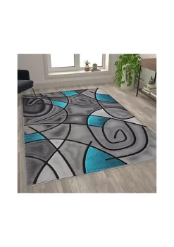 Cheapest โค๏ธ Jubilee Collection Abstract Area Rug - Olefin Rug with Jute Backing - Living Room, Bedroom, & Family Room by Belnick ๐งจ