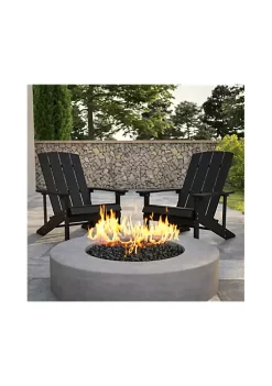 Budget 💯 Set of 2 Charlestown All Weather Poly Resin Wood Adirondack Chairs in Slate Gray by Belnick 😍