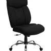 Deals 🥰 HERCULES Series Big & Tall 400 lb. Rated Black Fabric Executive Ergonomic Office Chair and Chrome Base by Belnick 🔔