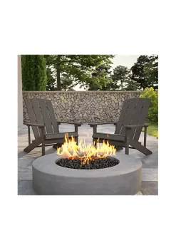 Wholesale 🔔 Set of 2 Charlestown All Weather Poly Resin Wood Adirondack Chairs in Gray by Belnick ❤️