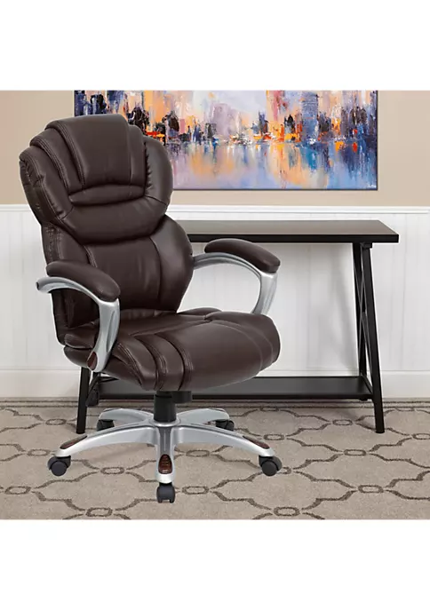Wholesale π High Back Brown LeatherSoft Executive Swivel Ergonomic Office Chair with Arms by Belnick π 1 Wholesale π High Back Brown LeatherSoft Executive Swivel Ergonomic Office Chair with Arms by Belnick π