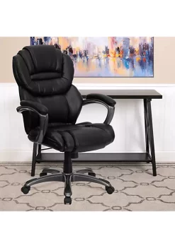 Hot Sale 🔥 High Back Black LeatherSoft Executive Swivel Ergonomic Office Chair with Arms by Belnick 😉
