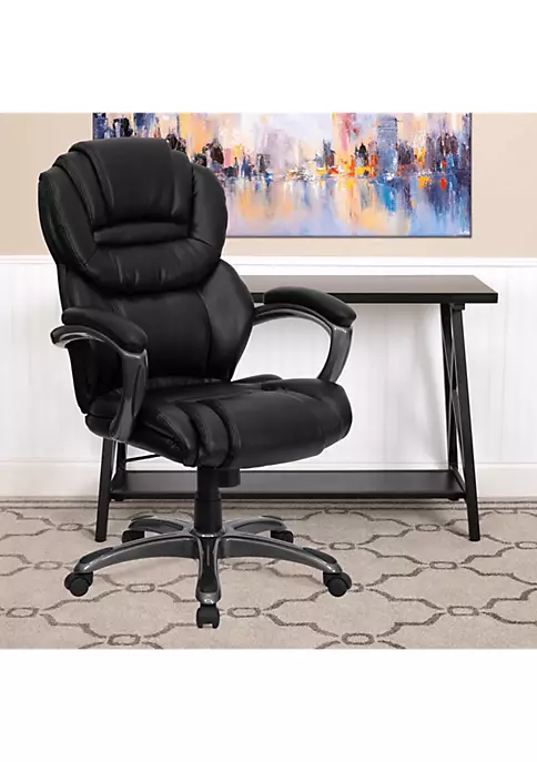 Hot Sale 🔥 High Back Black LeatherSoft Executive Swivel Ergonomic Office Chair with Arms by Belnick 😉 2 Hot Sale 🔥 High Back Black LeatherSoft Executive Swivel Ergonomic Office Chair with Arms by Belnick 😉 - Image 2